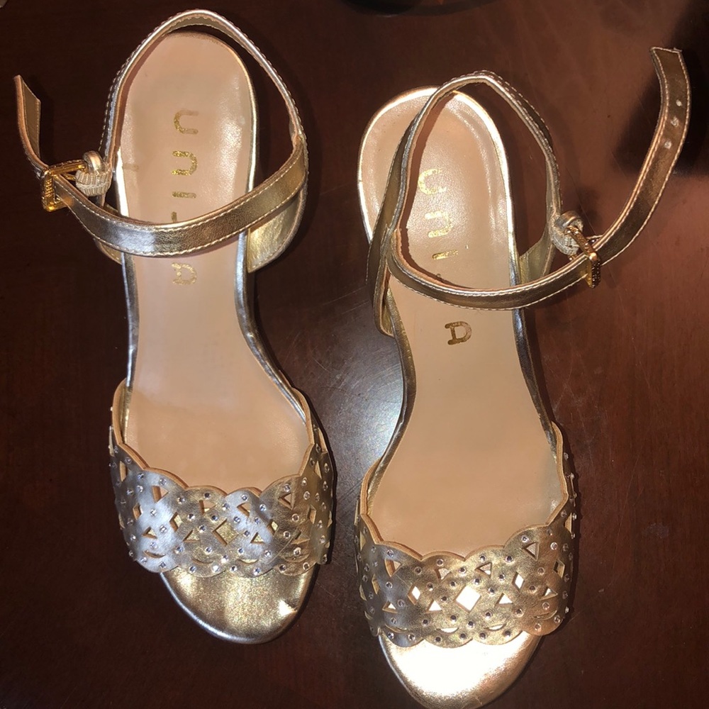Gold studded wedges - 3 inches